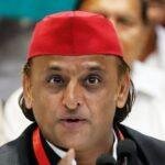 Samajwadi Party (SP) chief Akhilesh Yadav addresses a press conference at the party office in Lucknow.(ANI)