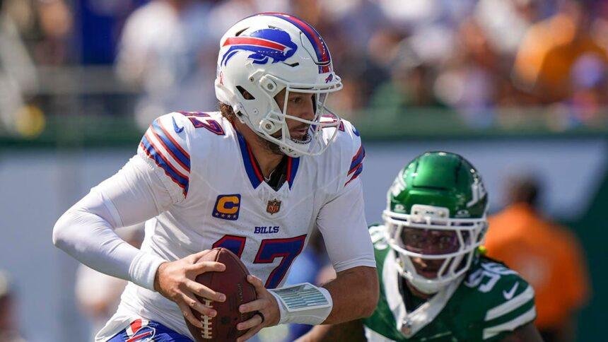 Josh Allen carries the ball