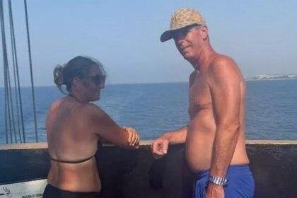 Peter Colville on the boat moments before he died