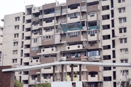 The court permitted residents to take their belongings, including bathroom fittings and electrical items. (HT PHOTO)