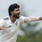 Kumar Kartikeya picked up 4/53 , helping Central bowl out South Zone for a lowly 149 in the final of the Duleep Trophy 2025. (PTI)