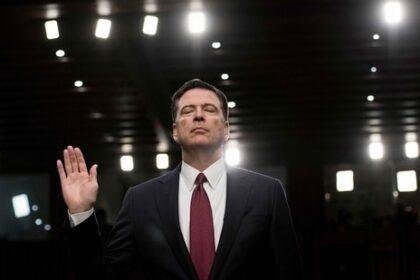 Former FBI director James Comey sworn in during a hearing before the Senate Select Committee on Intelligence on Capitol Hill on June 8, 2017 in Washington, DC.(File/AFP)