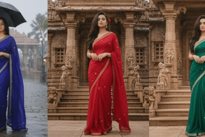 Several Instagram users are sharing their vintage saree looks created using Gemini AI.(Gemini AI generated)