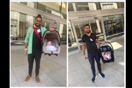 The baby was born in the front seat of the car on September 15. (Instagram/@jasminekwongsoman)