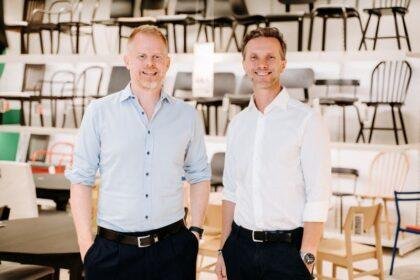 Outgoing Inter IKEA Group CEO Jon Abrahamsson Ring (left) and incoming CEO Jakub Jankowski
