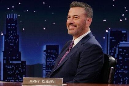 This image released by ABC shows Jimmy Kimmel on the set of Jimmy Kimmel Live!. (Randy Holmes/Disney via AP)(AP)