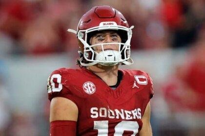 Quarterback John Mateer of the Oklahoma Sooners.(Getty Images via AFP)