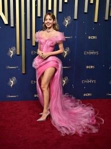 Thai singer and actress Lalisa Manoban arrives for the 77th Primetime Emmy Awards at the Peacock Theatre at LA Live in Los Angeles on September 14, 2025. (Photo by Frederic J. Brown / AFP) / RESTRICTED TO EDITORIAL USE