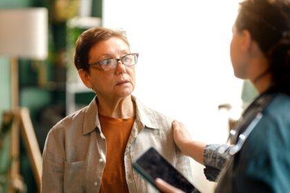 Older woman at doctor