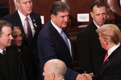 Former Sen. Joe Manchin, I-W.Va., and President Donald Trump