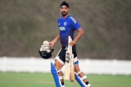 Arshdeep Singh warmed the bench against the UAE in the Asia Cup. (AFP)