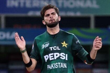 Pakistan's Shaheen Shah Afridi reacts during the Asia Cup 2025 Twenty20 international cricket against India.(AFP)