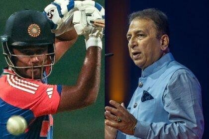 Sunil Gavaskar evaluates Sanju Samson’s fifty vs Oman.(AFP and HT)