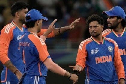 Kuldeep Yadav with the Indian team(AP)
