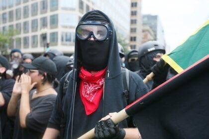 antifa protester