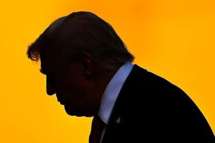 silhouette of U.S. President Donald Trump