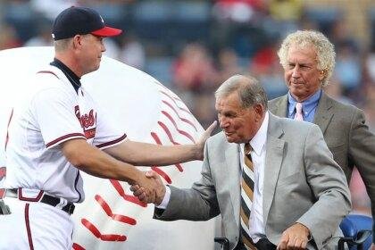 Chipper Jones and Bobby Cox
