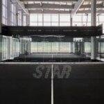 A padel court at the Golden Goose Arena.