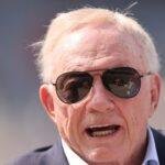Owner Jerry Jones of the Dallas Cowboys looks on before the game against the Chicago Bears at Soldier Field.(Getty Images via AFP)