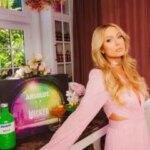 Paris Hilton promoting the new Absolut-ly Wicked Good Cocktail Collection.