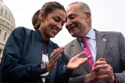 Rep. Alexandria Ocasio-Cortez and Sen. Chuck Schumer