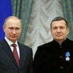 Kremlin stooge Vladimir Solovyov with Putin