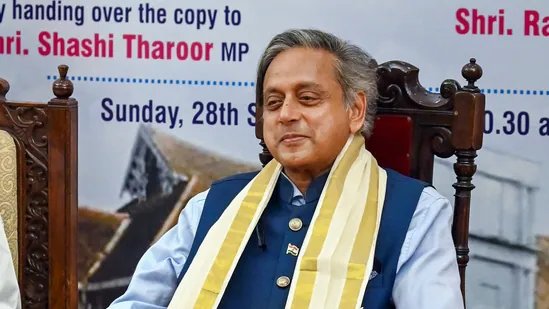 Thiruvananthapuram Congress MP Shashi Tharoor during an event(PTI)
